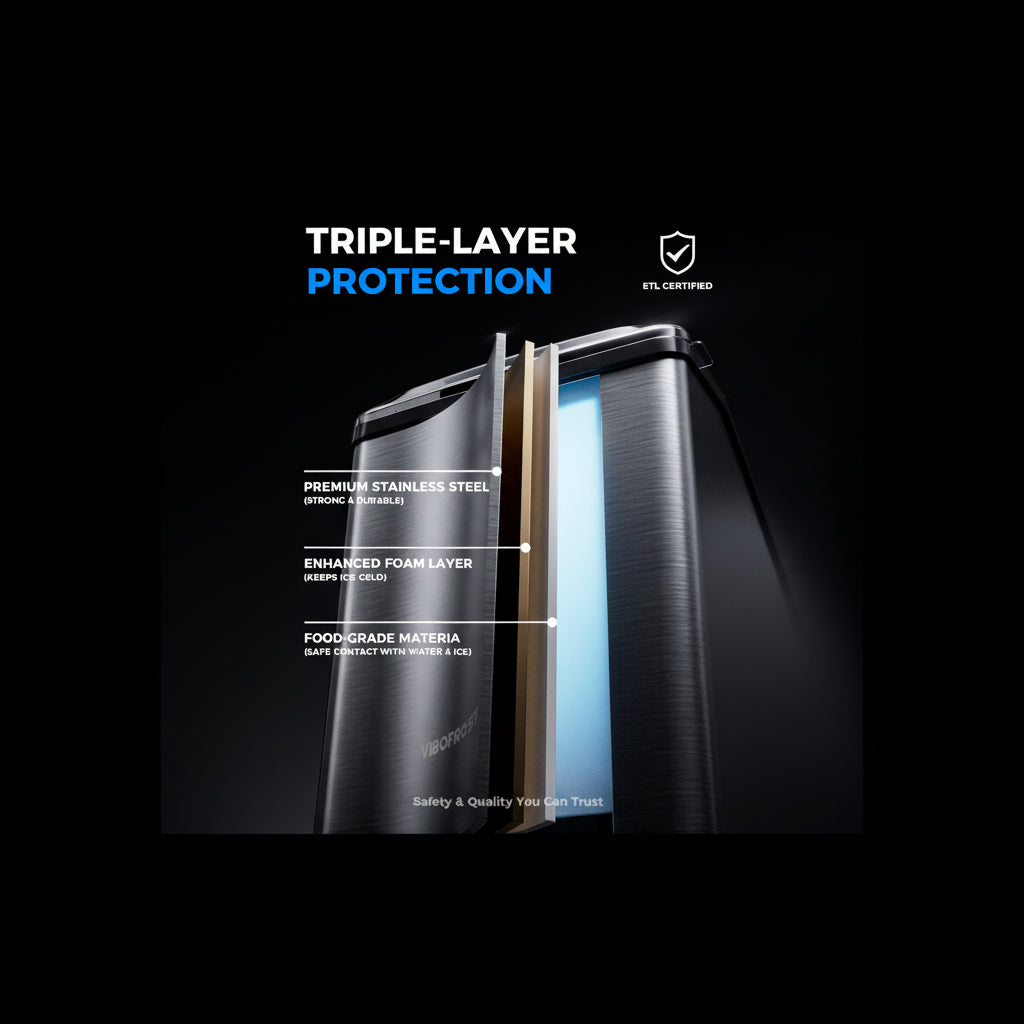 Phone case with triple-layer protection features on a black background