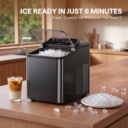 Countertop Chewable Nugget Ice Maker with Self Cleaning