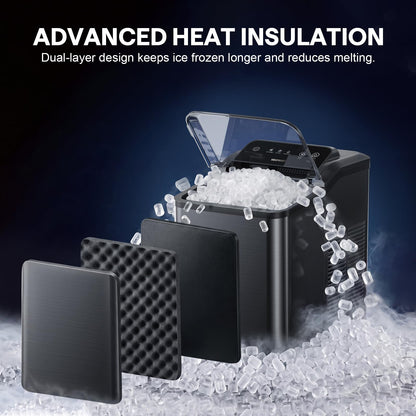 Countertop Chewable Nugget Ice Maker with Self Cleaning